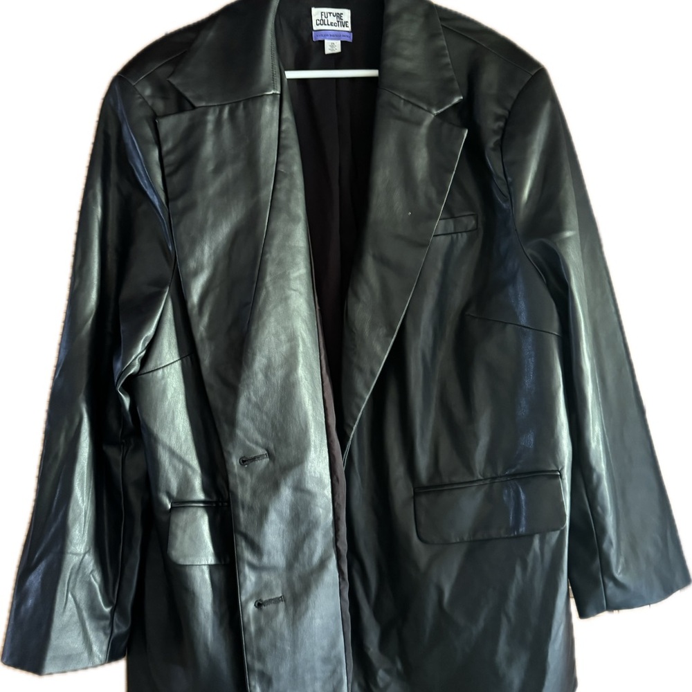 Classic faux Black Leather Jacket